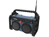 Soundmaster DAB85BL Stereo Baustellenradio Gartenradio Outdoorradio Digitalradio DAB+ UKW-RDS Bluetooth Li-Ion Akku IP44 Staub- und spritzwassergeschützt