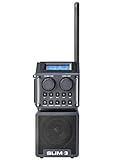 PerfectPro Baustellenradio Slim 3 - DAB + Bluetooth Lautsprecher mit UKW-Empfang - Stoßfest - Tragbares Radio mit AUX-Eingang und USB-Anschluss